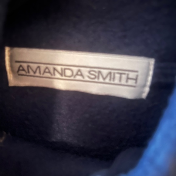 Vintage Amanda Smith Navy Blue Cape Poncho - Picture 5 of 6